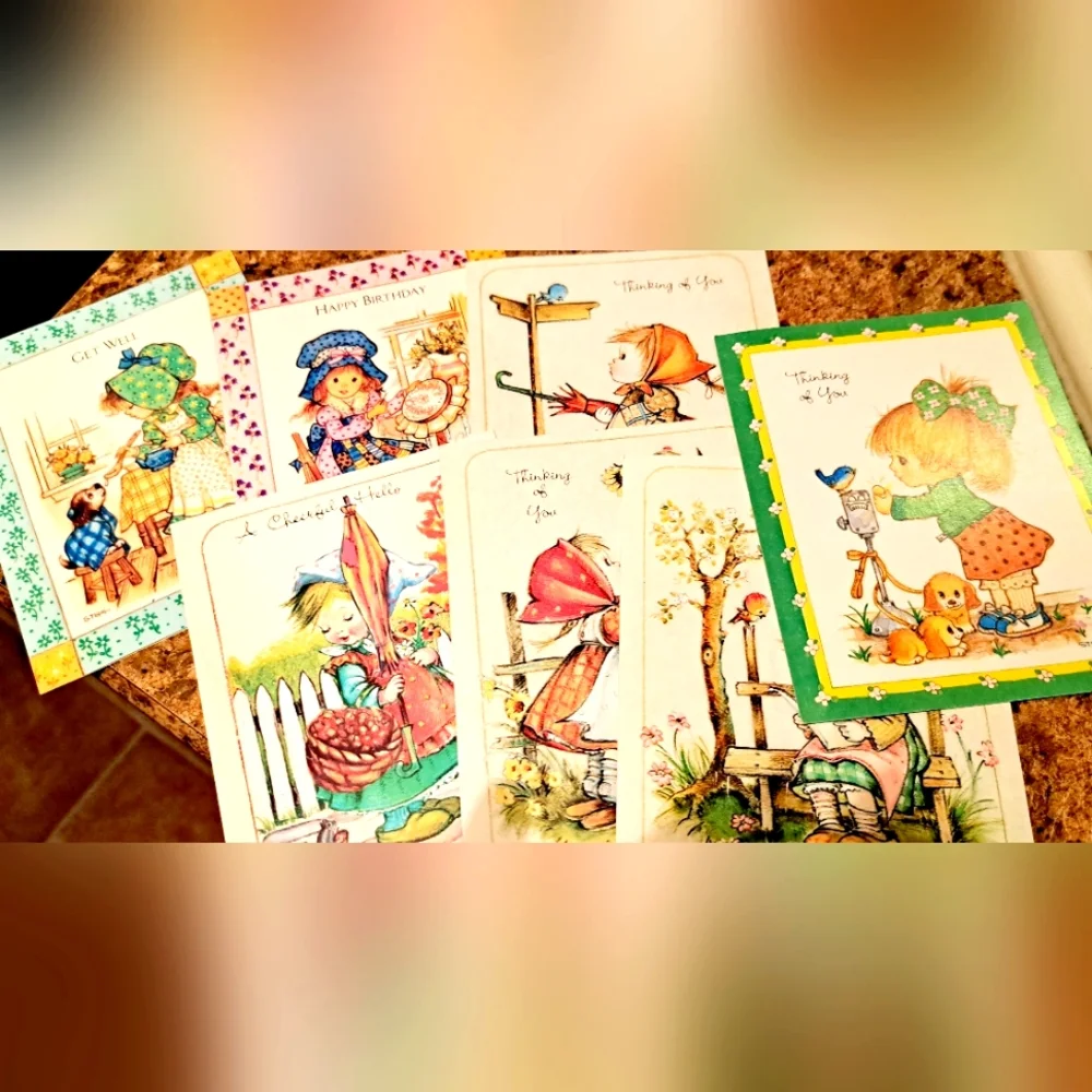 Vtg Adorable 80's Greeting Cards Happy Brthdy, Get Well, Thinking Of You Etc 7